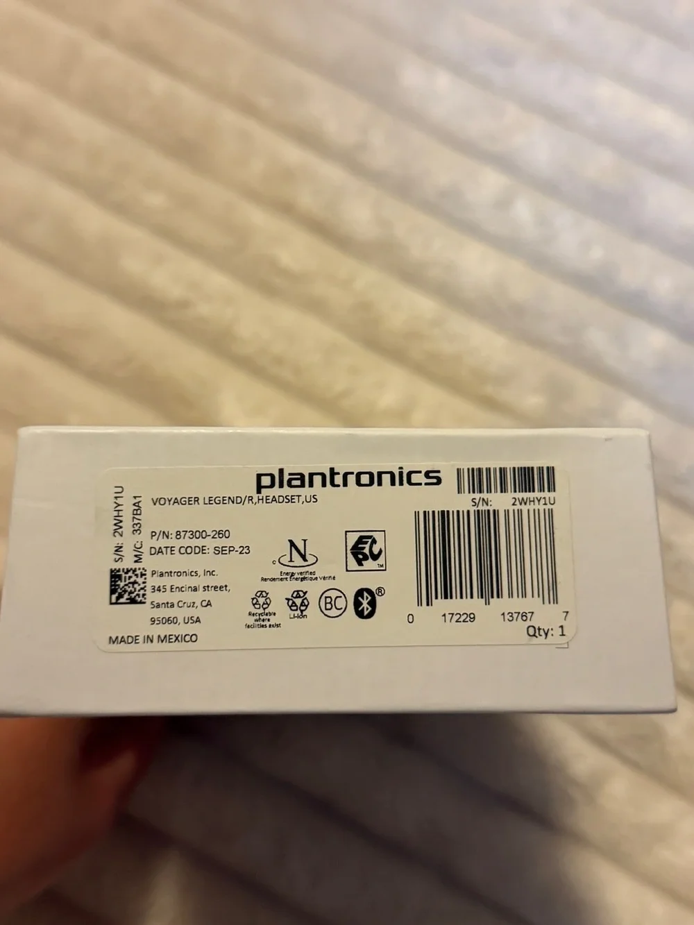 Plantronics Voyager Legend Bluetooth Headset - Black